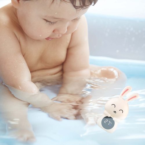 NiKiDs Bath digitális úszó vízhőmérő Nyuszi fehér