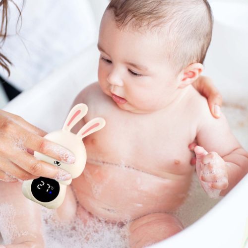 NiKiDs Bath digitális úszó vízhőmérő Nyuszi fehér