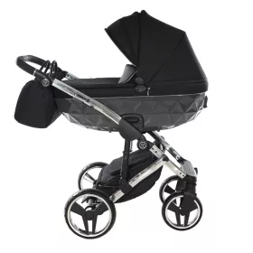   Junama DIAMOND S V3 multifunkciós babakocsi - 01 black+silver