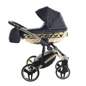 Junama Diamond ENZO multifunkciós babakocsi - 01 Black+Gold