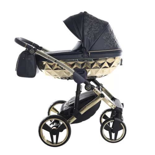 Junama Diamond ENZO multifunkciós babakocsi - 01 Black+Gold