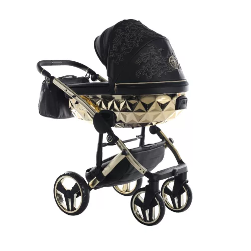 Junama Diamond ENZO multifunkciós babakocsi - 01 Black+Gold