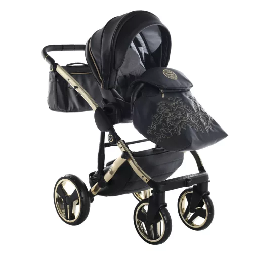 Junama Diamond ENZO multifunkciós babakocsi - 01 Black+Gold