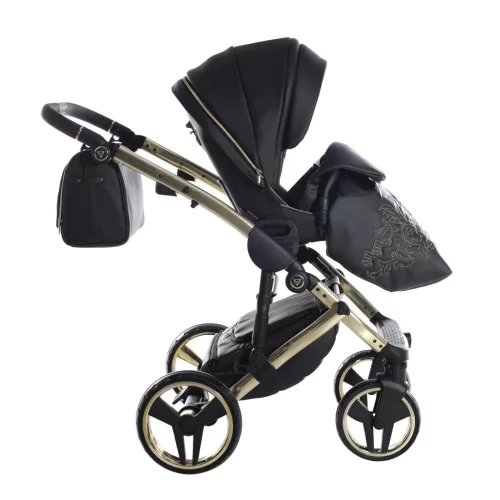 Junama Diamond ENZO multifunkciós babakocsi - 01 Black+Gold