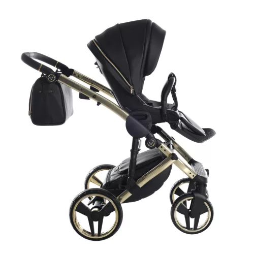 Junama Diamond ENZO multifunkciós babakocsi - 01 Black+Gold