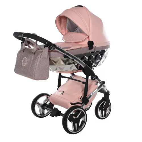 Junama Diamond HAND CRAFT GLITTER multifunkciós babakocsi - 01 Pink