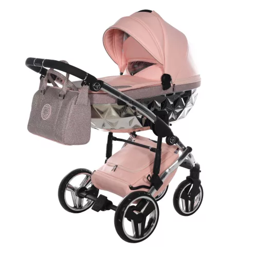 Junama Diamond HAND CRAFT GLITTER multifunkciós babakocsi - 01 Pink