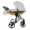 Junama Diamond ENZO multifunkciós babakocsi - 02 White+Gold