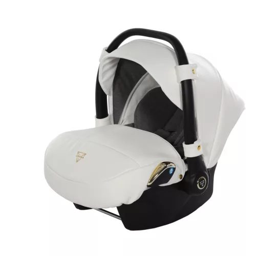 Junama Diamond HAND CRAFT GLITTER multifunkciós babakocsi - 02 White+Gold