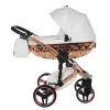 Junama DIAMOND ENZO multifunkciós babakocsi - 03 White+Rosegold