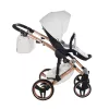 Junama DIAMOND ENZO multifunkciós babakocsi - 03 White+Rosegold