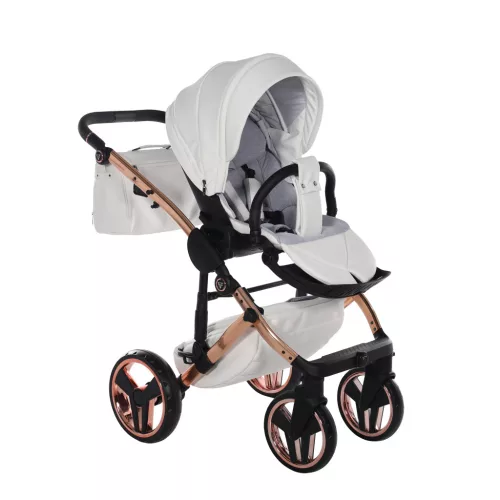 Junama DIAMOND ENZO multifunkciós babakocsi - 03 White+Rosegold