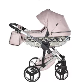   Junama Diamond FLUO LINE V3 multifunkciós babakocsi - 11 Pink-Silver