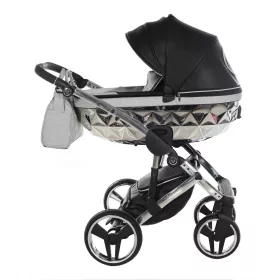   Junama Diamond HAND CRAFT GLITTER multifunkciós babakocsi - 03 Black