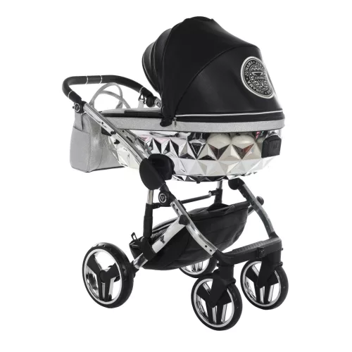 Junama Diamond HAND CRAFT GLITTER multifunkciós babakocsi - 03 Black