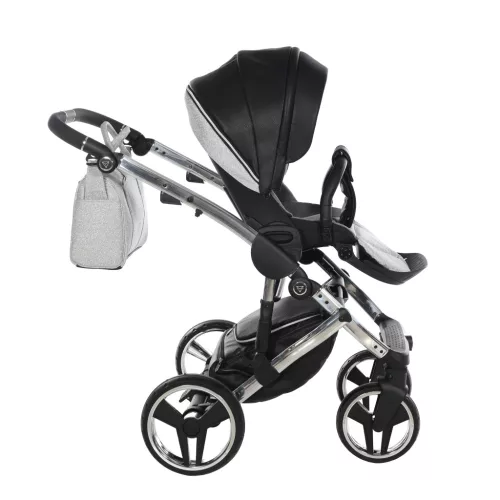 Junama Diamond HAND CRAFT GLITTER multifunkciós babakocsi - 03 Black