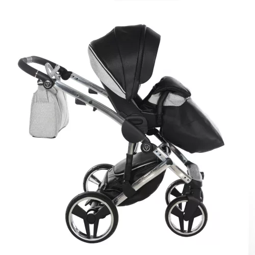 Junama Diamond HAND CRAFT GLITTER multifunkciós babakocsi - 03 Black