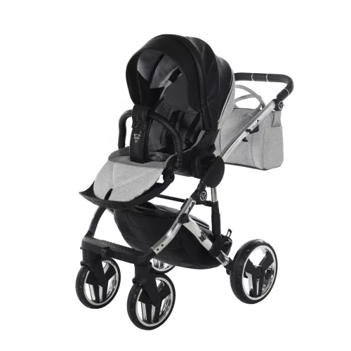 Junama Diamond HAND CRAFT GLITTER multifunkciós babakocsi - 03 Black
