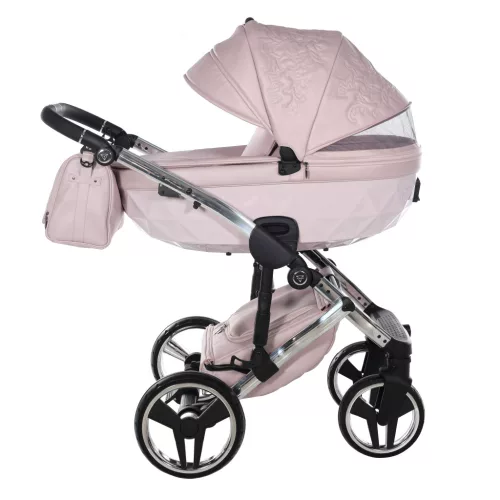 Junama DIAMOND ENZO multifunkciós babakocsi - 04 Pink+Silver