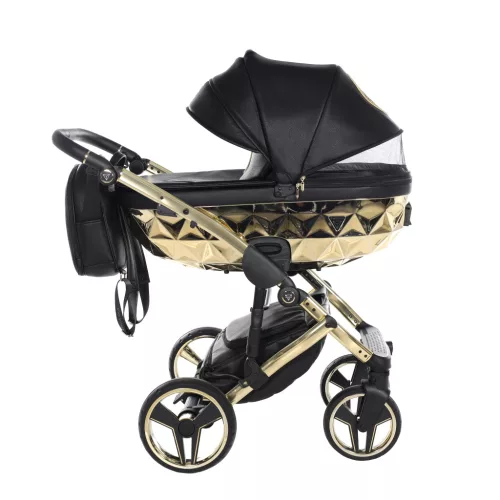 Junama Diamond HAND CRAFT multifunkciós babakocsi - 05 black+gold