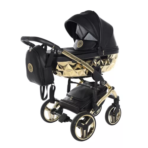 Junama Diamond HAND CRAFT multifunkciós babakocsi - 05 black+gold
