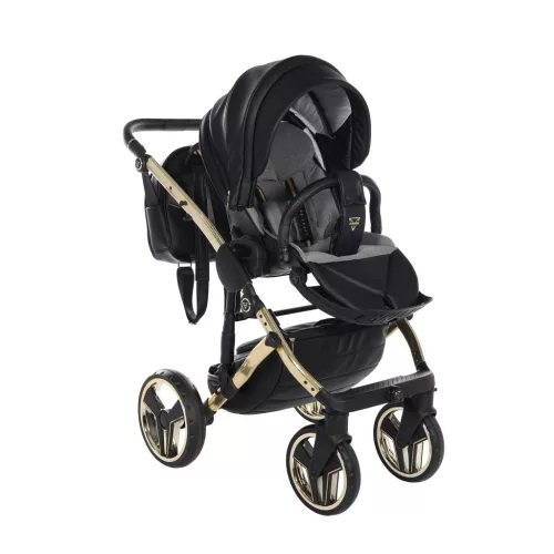 Junama Diamond HAND CRAFT multifunkciós babakocsi - 05 black+gold