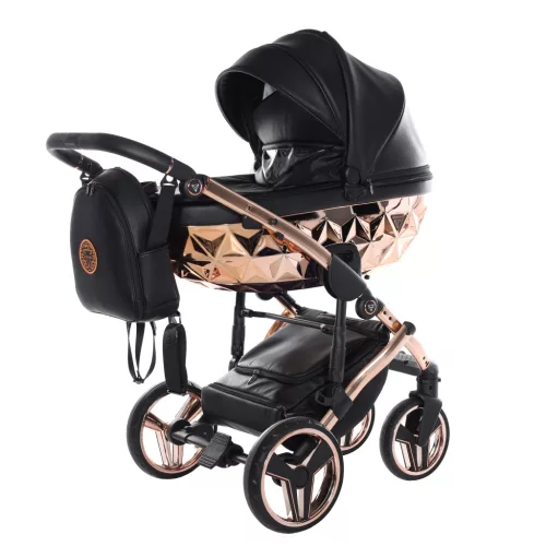 Junama Diamond HAND CRAFT multifunkciós babakocsi - 06 black+cooper