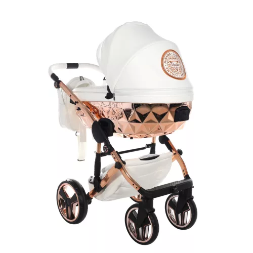 Junama Diamond HAND CRAFT multifunkciós babakocsi - 09 white+cooper