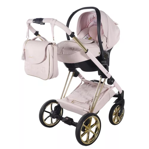 Junama CUBBY Premium többfunkciós babakocsi - rózsaszín 01