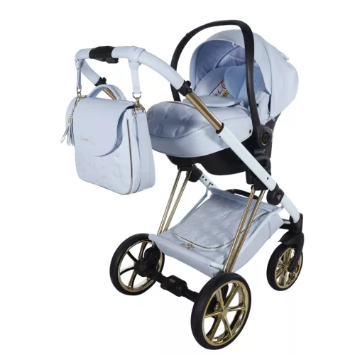 Junama CUBBY Premium többfunkciós babakocsi - kék 03