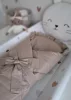 Infantilo NiKiDs pólya kókuszmatraccal pamut fodros - kávé
