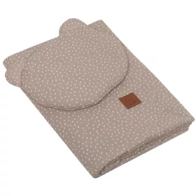   Infantilo NiKiDs muszlin baba ágynemű szett párnával - Dots beige