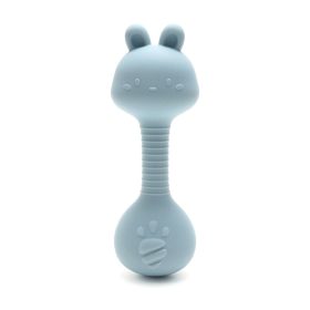   NiKiDs szilikon fogzást segítő rágóka csörgővel RABBIT Blue