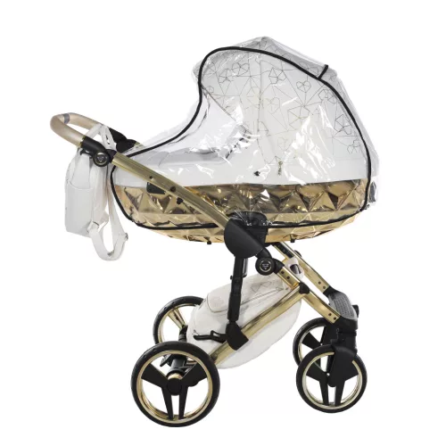Junama DIAMOND Heart multifunkciós babakocsi - 01 white+gold