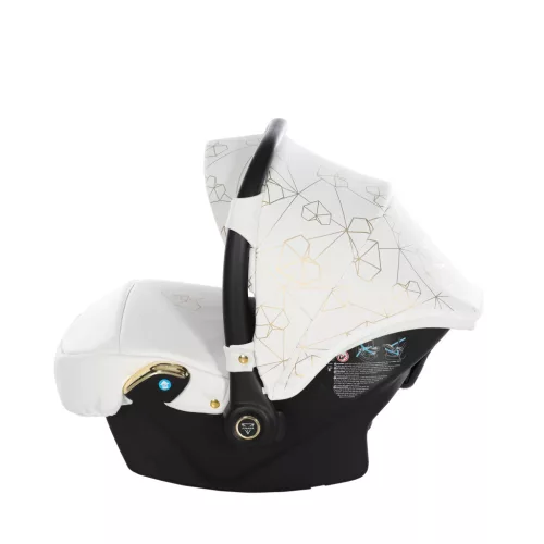 Junama DIAMOND Heart multifunkciós babakocsi - 01 white+gold