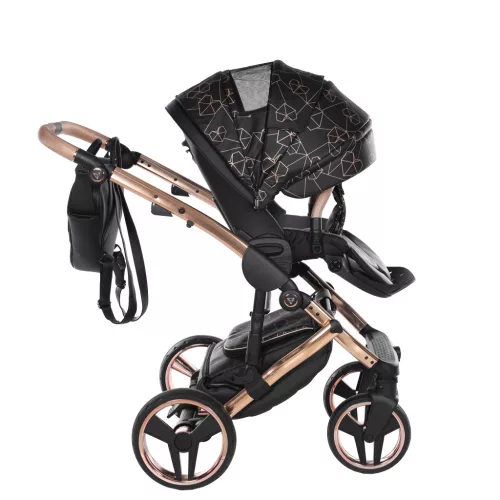 Junama Diamond Heart multifunkciós babakocsi - 02 Black + Copper