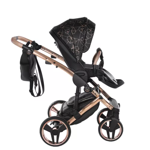 Junama Diamond Heart multifunkciós babakocsi - 02 Black + Copper