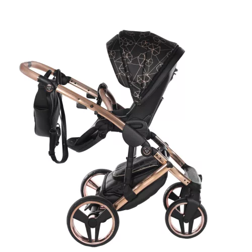 Junama Diamond Heart multifunkciós babakocsi - 02 Black + Copper