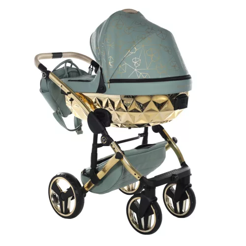 Junama Diamond Heart multifunkciós babakocsi - 03 green+gold