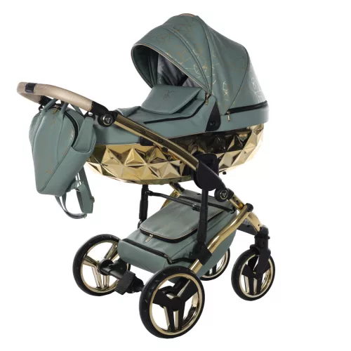 Junama Diamond Heart multifunkciós babakocsi - 03 green+gold