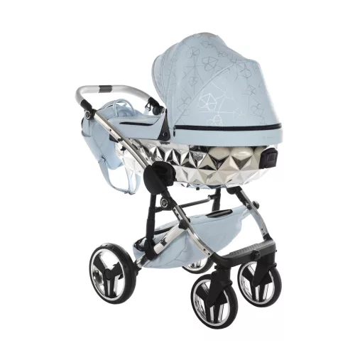 Junama DIAMOND Heart multifunkciós babakocsi - 08 light blue+silver