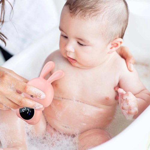NiKiDs Bath digitális úszó vízhőmérő Nyuszi rózsaszín
