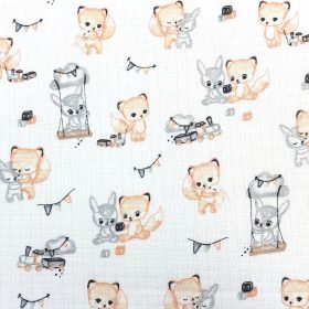 Infantilo NIKIDs színes textilpelenka - Róka játékokkal