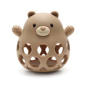   NiKiDs szilikon fogzást segítő rágóka BPA-mentes Baby Teddy Beige