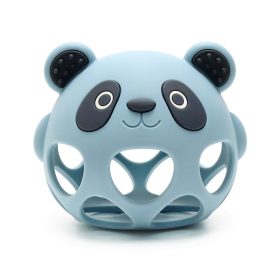   NiKiDs szilikon fogzást segítő rágóka BPA-mentes Panda Baby Blue