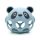 NiKiDs szilikon fogzást segítő rágóka BPA-mentes Panda Baby Blue