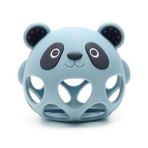 NiKiDs szilikon fogzást segítő rágóka BPA-mentes Panda Baby Blue