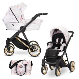   Kunert IVENTO Premium többfunkciós babakocsi - Delicate Flowers