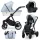 Kunert IVENTO többfunkciós babakocsi - Eco Baby Blue Metalic