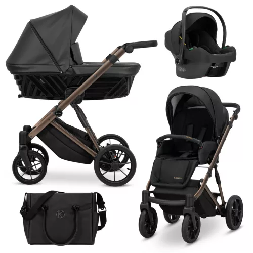 Kunert IVENTO Chocolate 2in1 többfunkciós babakocsi - Eco Black Pearl